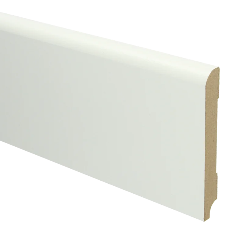 Korting MDF Koloniale Plint 120x15 RAL 9010 Zuiver Wit 16004